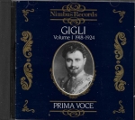 PRIMA VOCE: GIGLI – VOLUME I 1918-1924