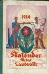 KALENDER FÜR DAS LANDVOLK 1934